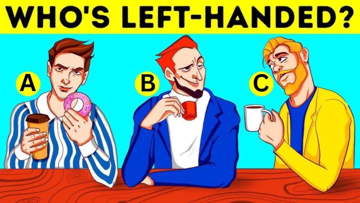 Spot who is left-handed.