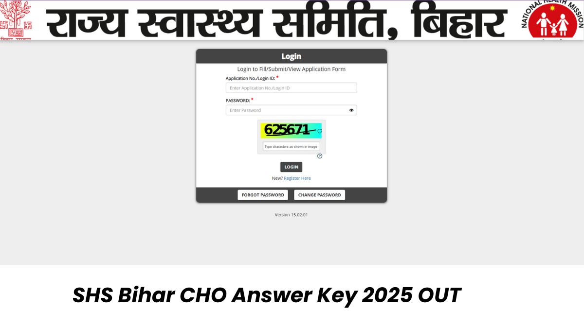 Bihar CHO Answer Key 2025 OUT: SHS बिहार सीएचओ उत्तर कुंजी shs.bihar.gov.in पर जारी, ये रहा लिंक