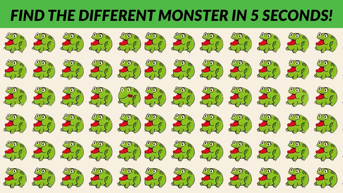 Visual Illusion: Only 2% of the Most Observant Eyes Can Spot the Different Monster in 5 Seconds!
