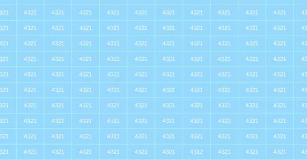 If You're a Genius With a High IQ of 160, This Challenge to Spot 4312 Among 4321 Is Meant for You — Can You Do It?
