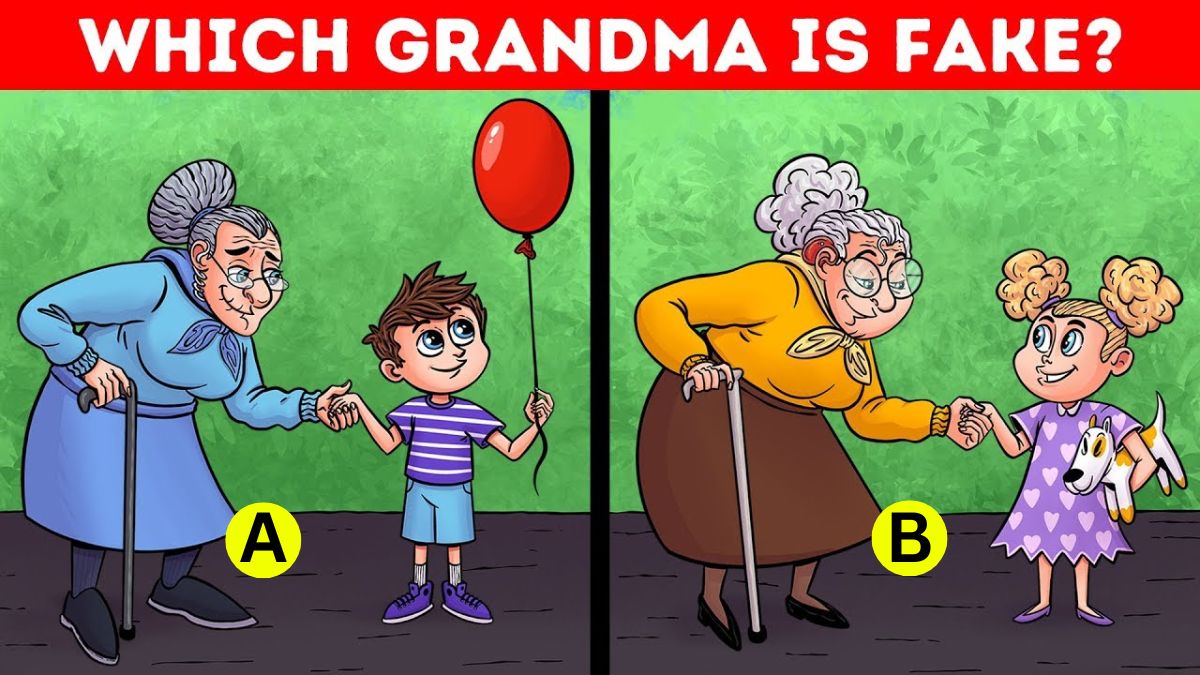 Which Grandma Is Fake? Only 1% With Observational Prowess Solve This Tricky Brain Teaser In 10 Seconds!