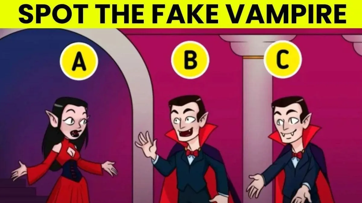 Spot who is the fake vampire.