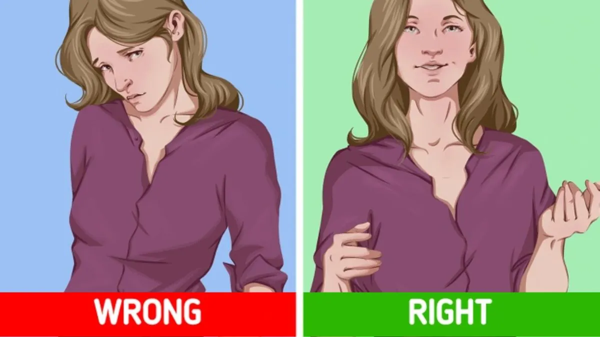 Body language gestures that show nervousness