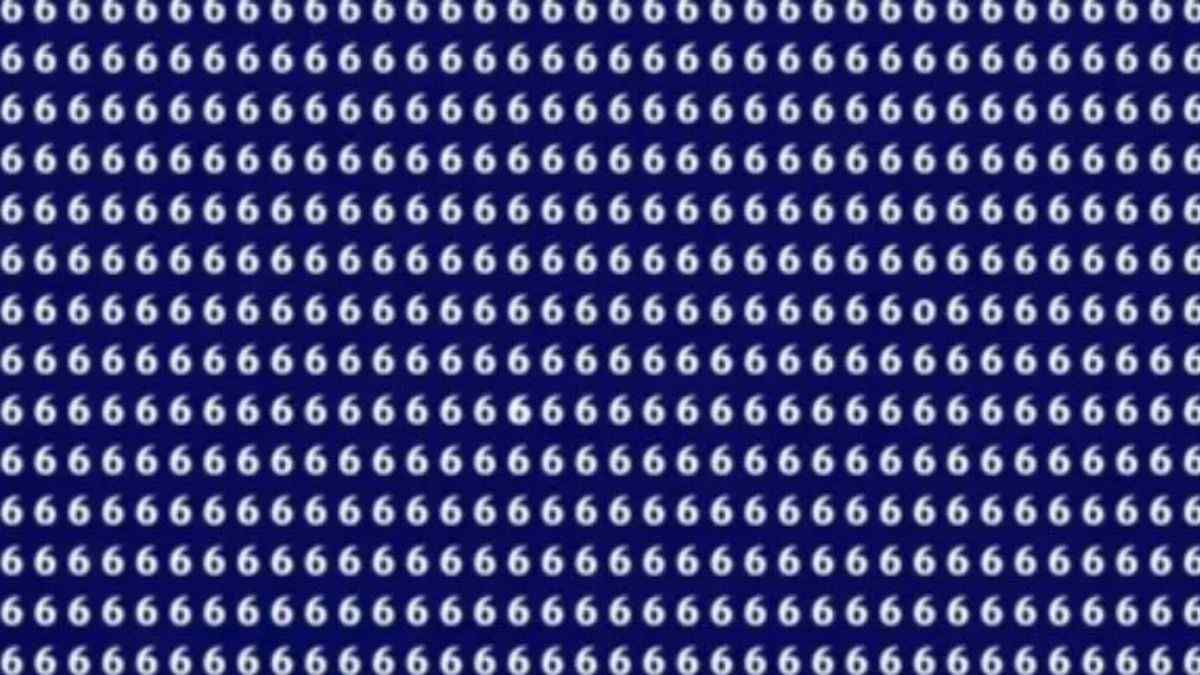 Most People Can See The 6's But Only 1% Highly Observant Spot The 0 In This Illusion In 15 Seconds!