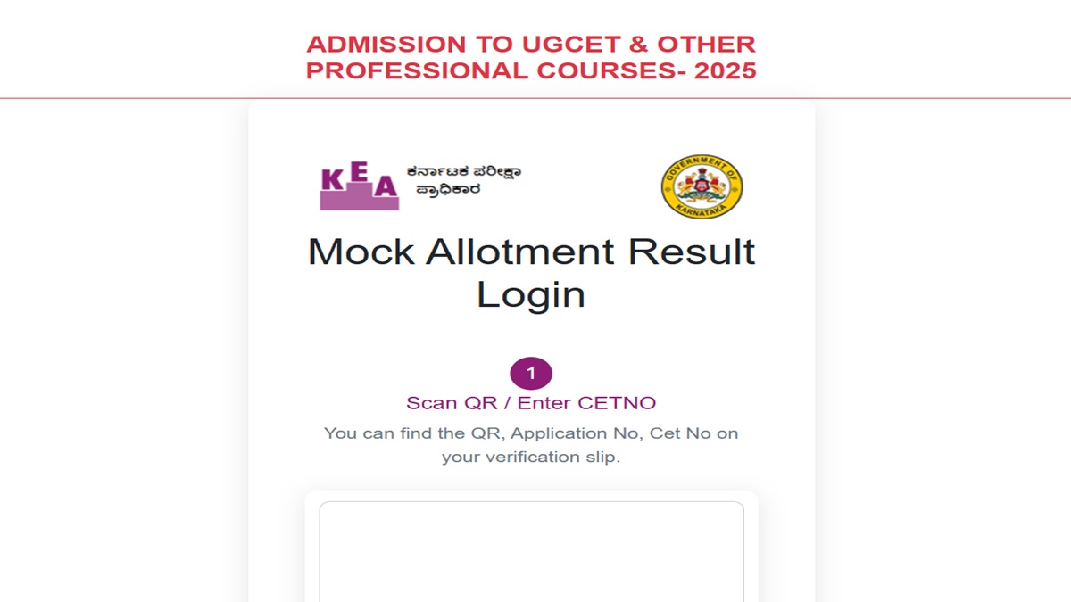 KCET 2025: Mock Seat Allotment Result OUT at cetonline.karnataka.gov.in, Check Your Status Here