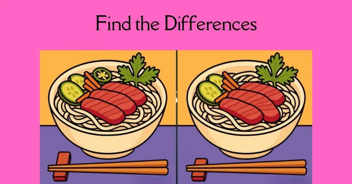 Find 3 Differences in These Ramen Bowls