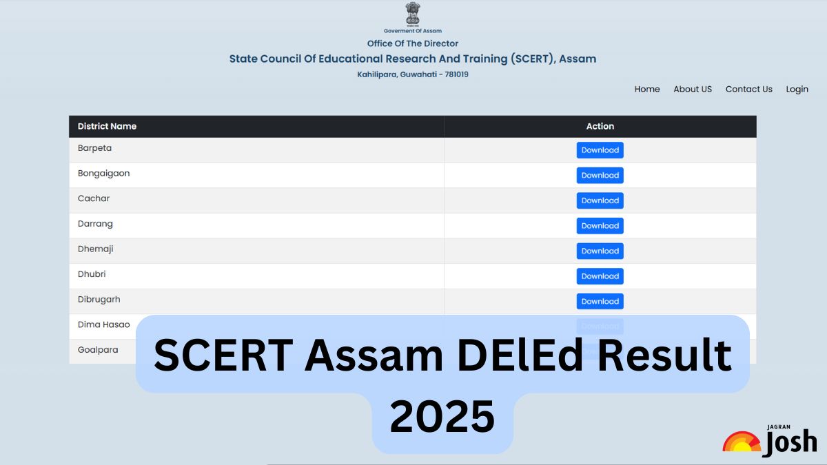 [Link Active] SCERT Assam DElEd Result 2025 OUT; Download Score card PDF at scertpet.co.in
