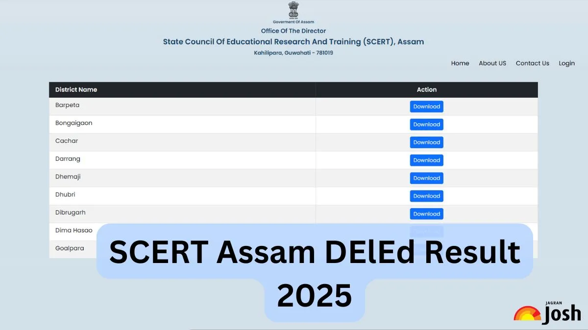 SCERT Assam DElEd PET Result 2025