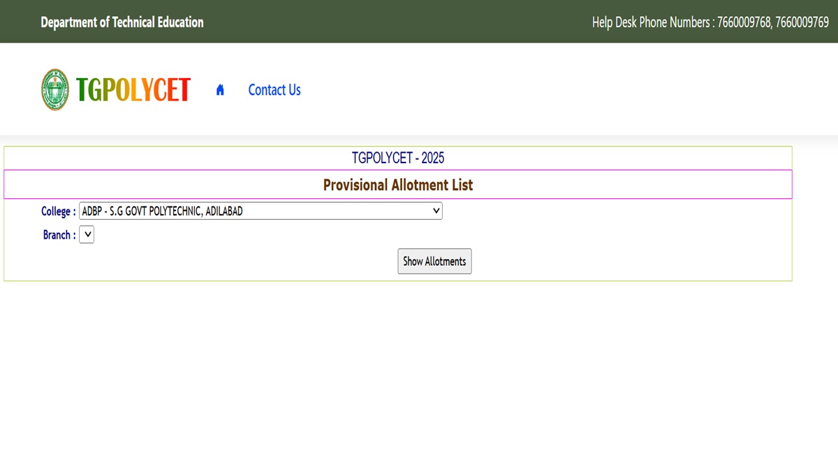 TS POLYCET 2025 Final Phase Allotment Today at tgpolycet.nic.in, Get Direct Link Here