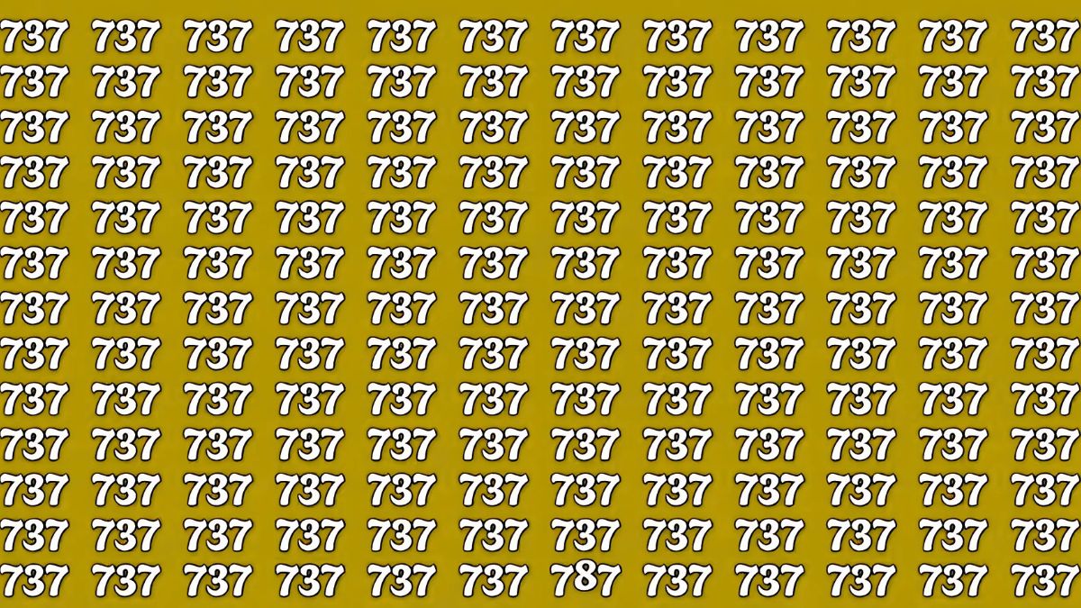 You Have 130+ IQ and Eagle Eyes if You Can Find “787” in 7 Seconds!