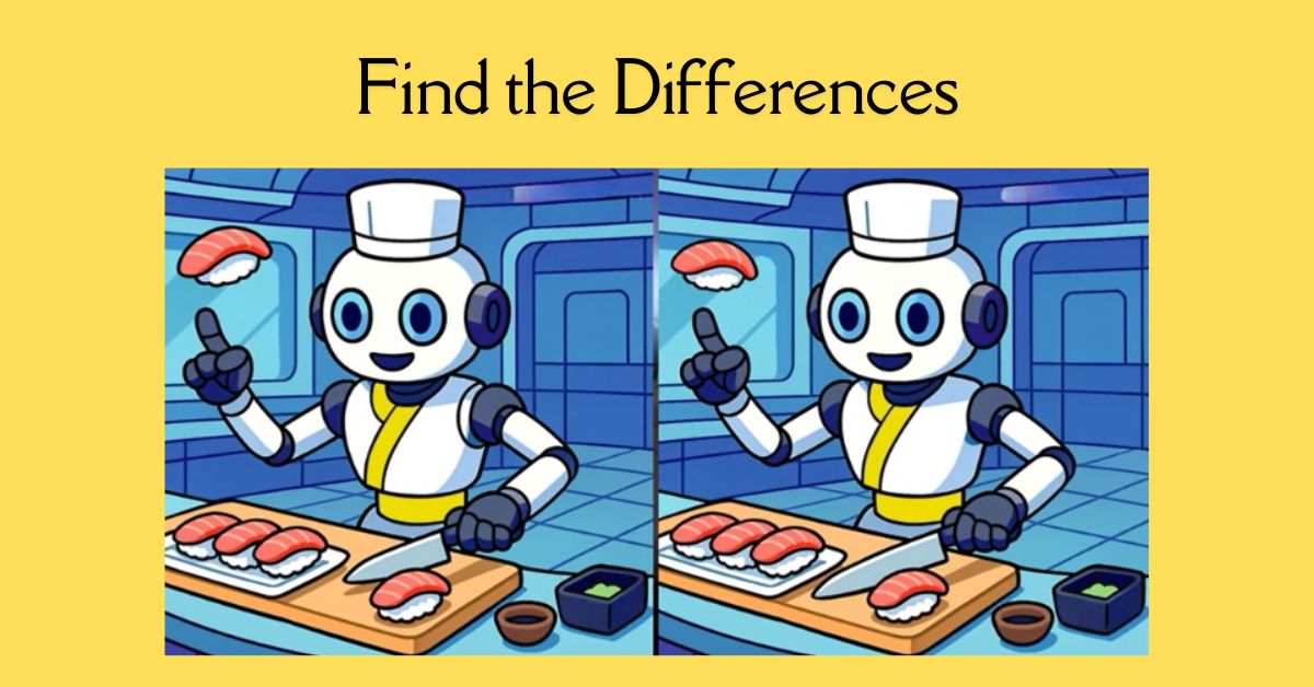 Spot the 3 Differences in Robot Making Sushi Beat the 23-Second Challenge!