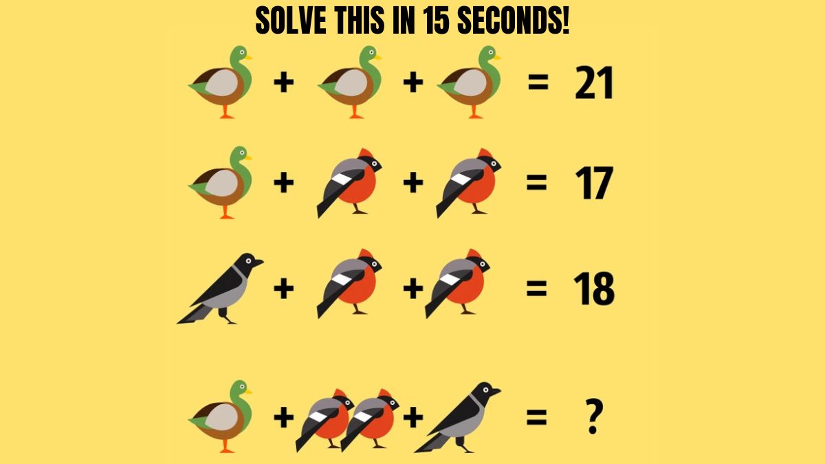 Only 3% with 140+ IQ Can Solve this Math Puzzle in 15 Seconds!