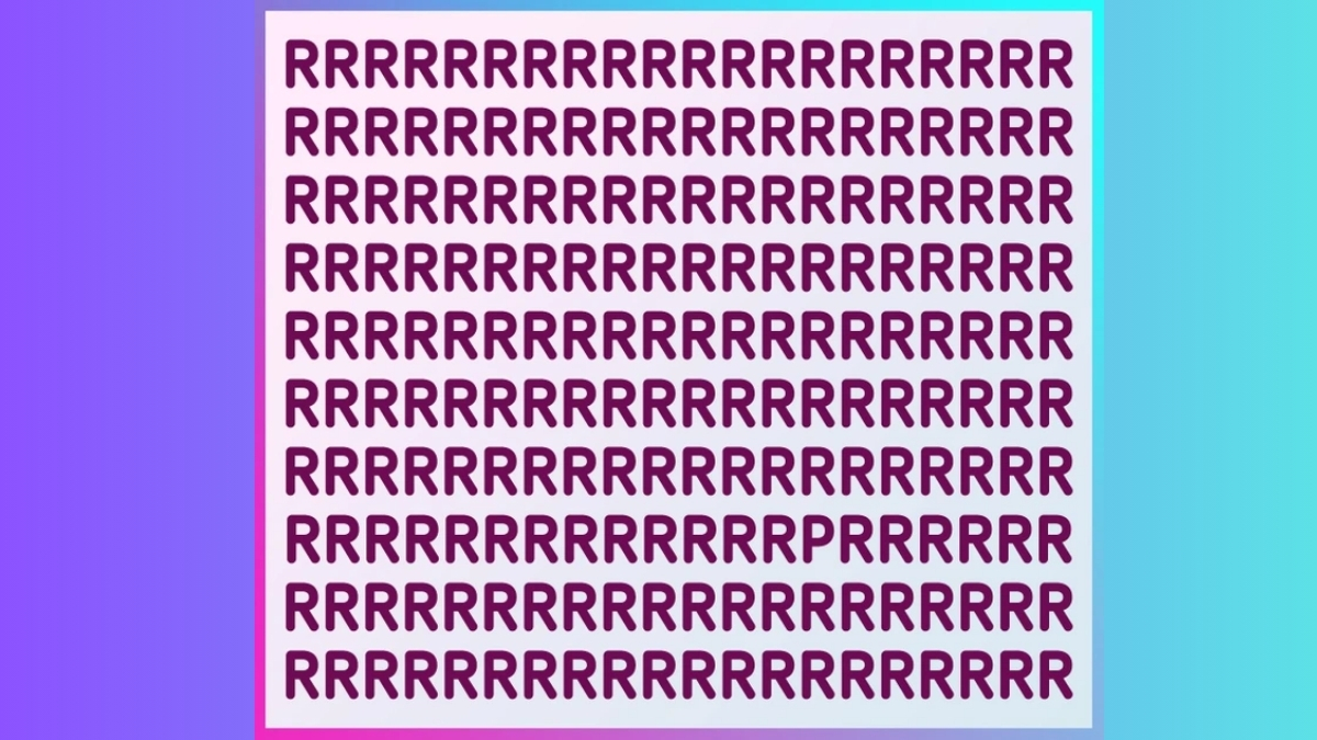 Can You Find the Odd Letter “P” among the “R” Sequence Series Type Brain Teaser to prove you possess 143+ IQ Level