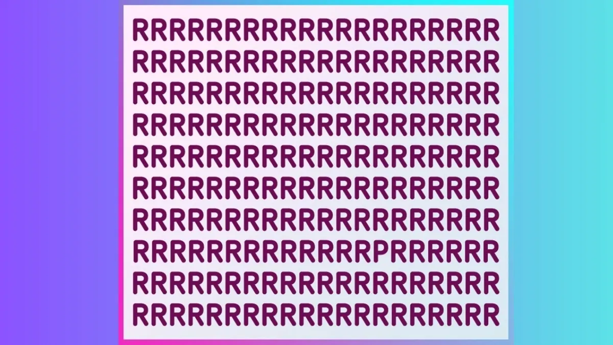 Can You Find the Odd Letter “P” among the “R” Sequence Series