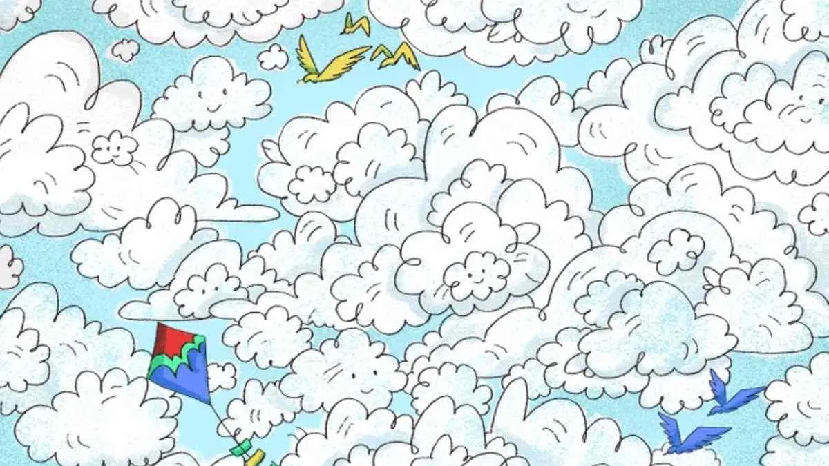 Spot the sheep hidden among clouds.