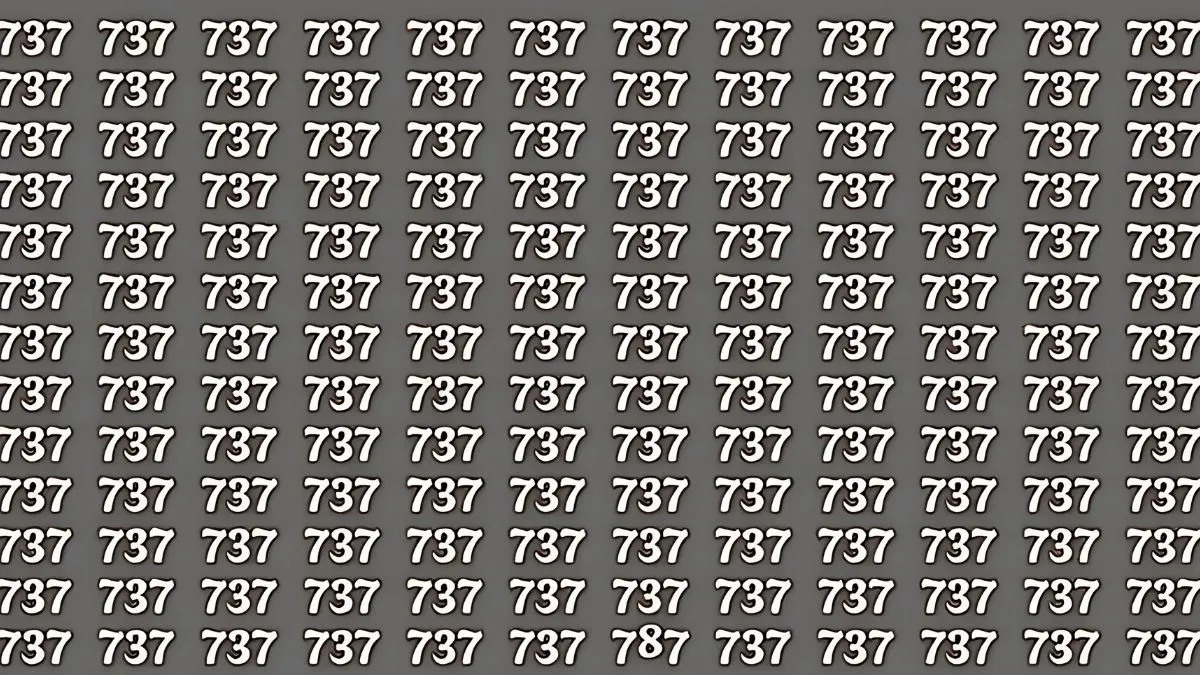 Only individuals with an IQ of 130 or higher can find 787 in 7 seconds!