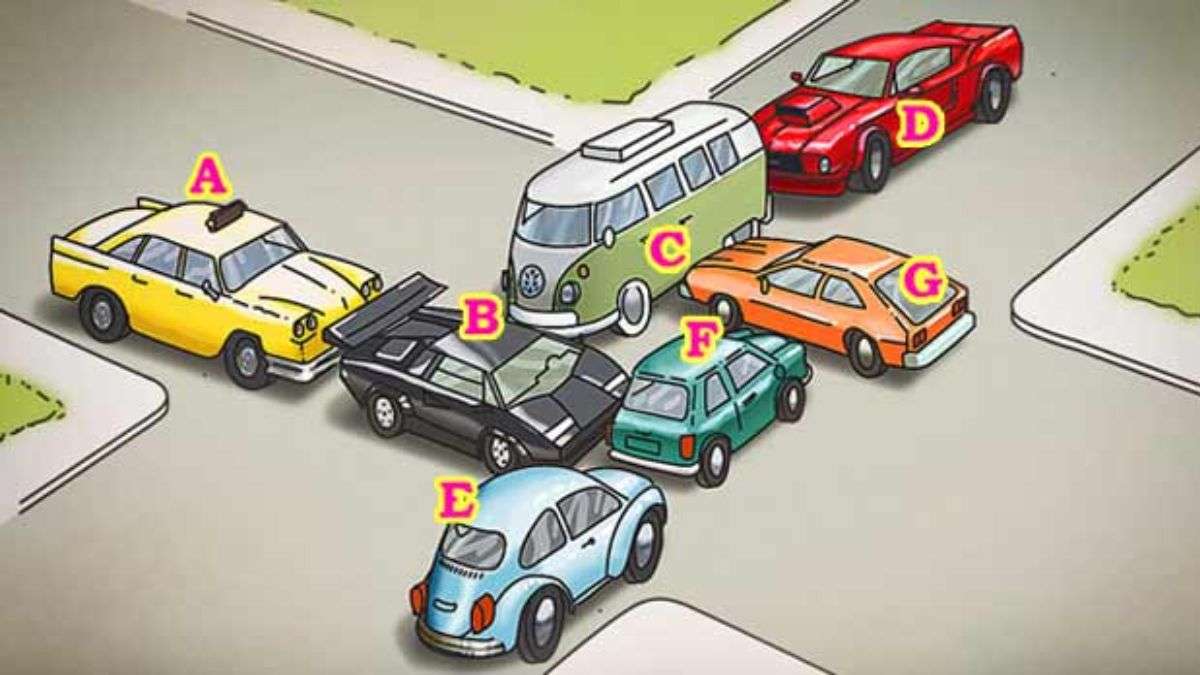Use 100% of Your Brain To Answer Which Car Will You Move To Clear The Traffic In 12 Seconds?