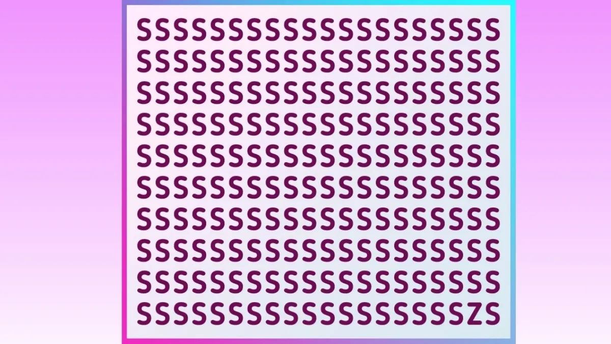 Find the Odd Letter “Z” among the “S” Sequence Series Brain Teaser Challenge