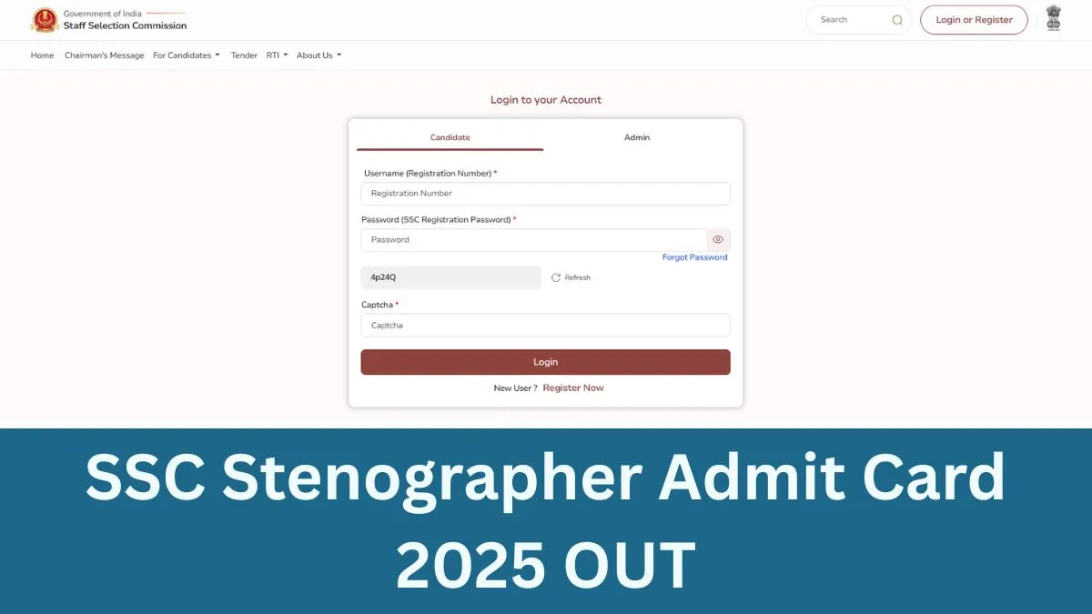 SSC Stenographer Admit Card 2025 OUT