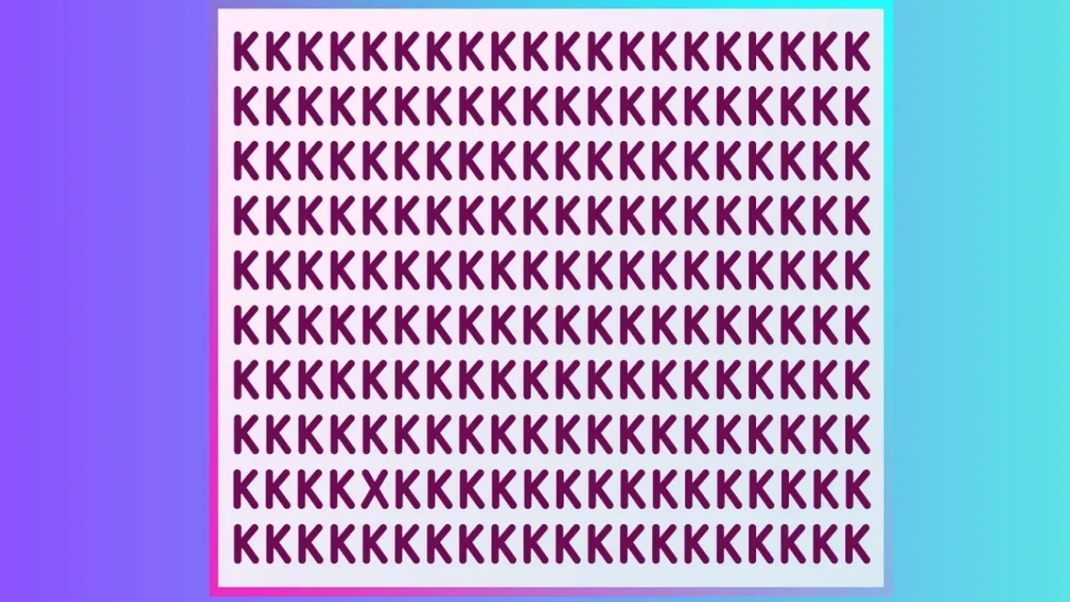 Can You Find the Odd Letter “X” among the “K” Sequence Series in this Brain Teaser