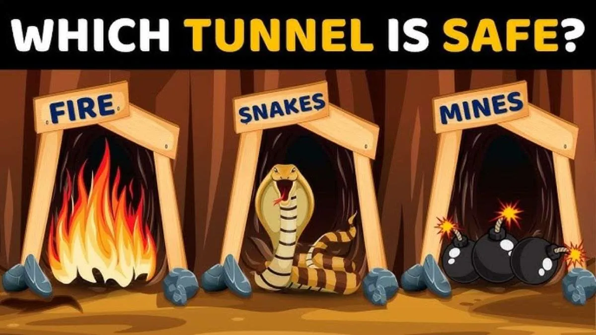 Escape Door Puzzle: Which tunnel is safe?
