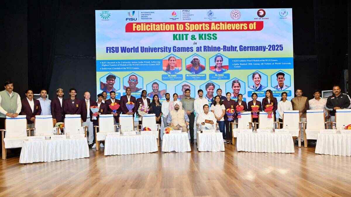 World University Games 2025: KIIT's Medal Winners Felicitated