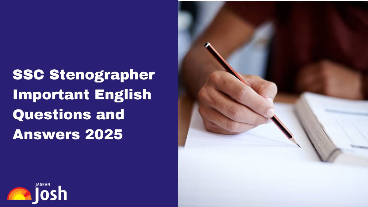 SSC Stenographer 2025 English Important Questions and Answers, Download PDF