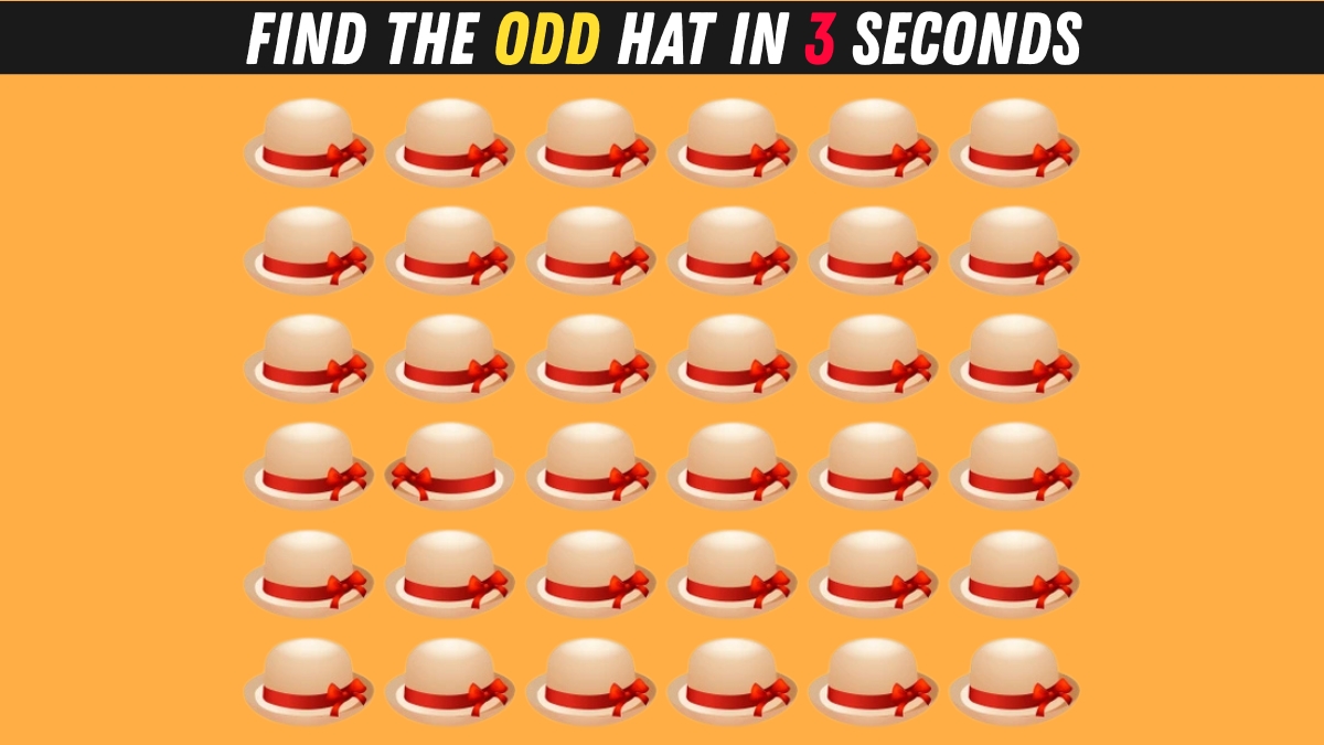 You Are Among the Top 3% Geniuses if You Can Find the Odd Hat in 3 Seconds!