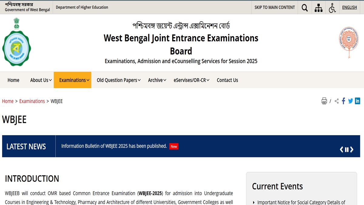 WBJEE 2025 Final Answer Key, Results on August 7, Check Details Here