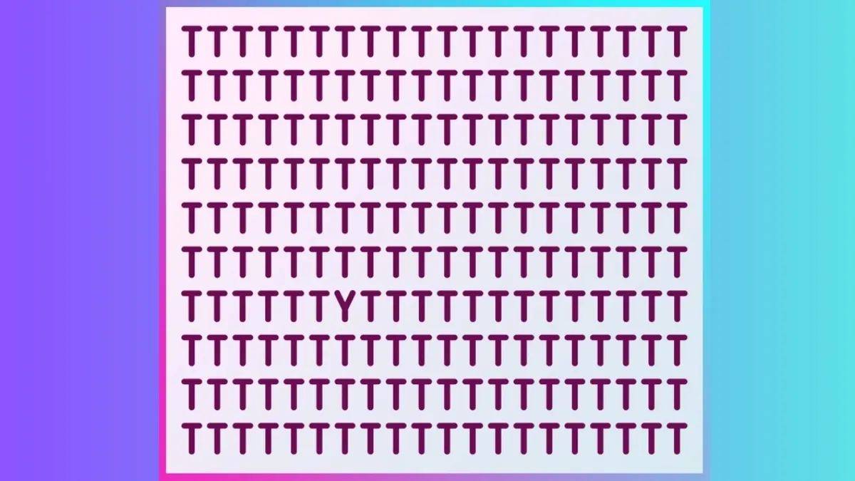 Find the Letter “Y” Among The “T” Sequence Series