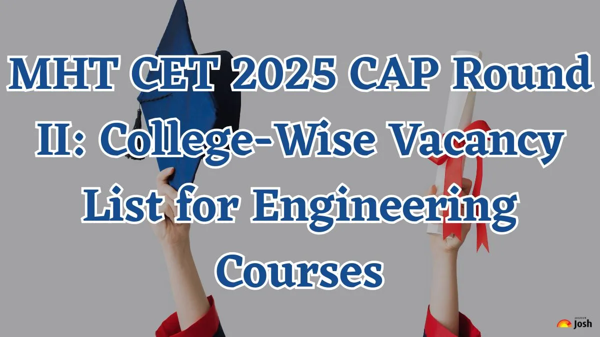 MHT CET 2025 CAP Round II College-Wise Vacancy List for Engineering Courses