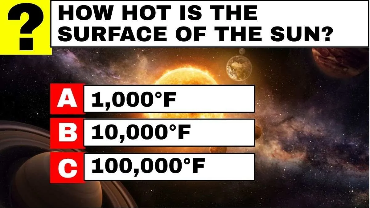 Trivia Question: How hot is the surface of the Sun?