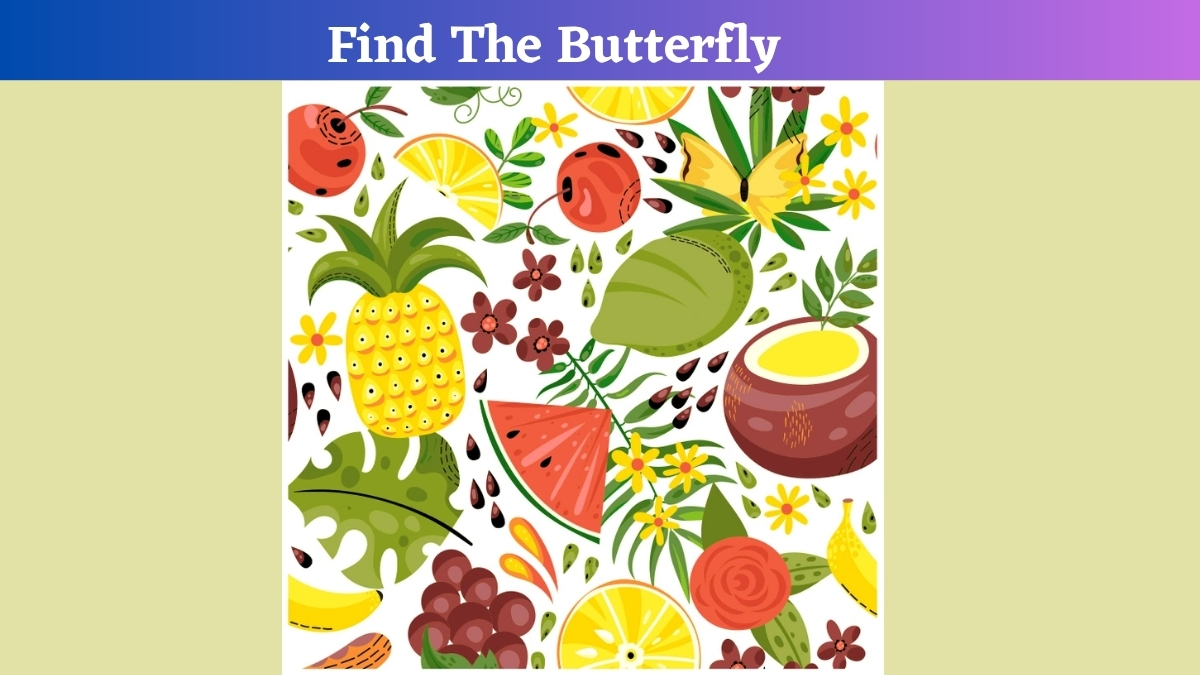 Visual Illusion Test: Find the Hidden Butterfly in these Fruits With Your Hawk-Eye Vision