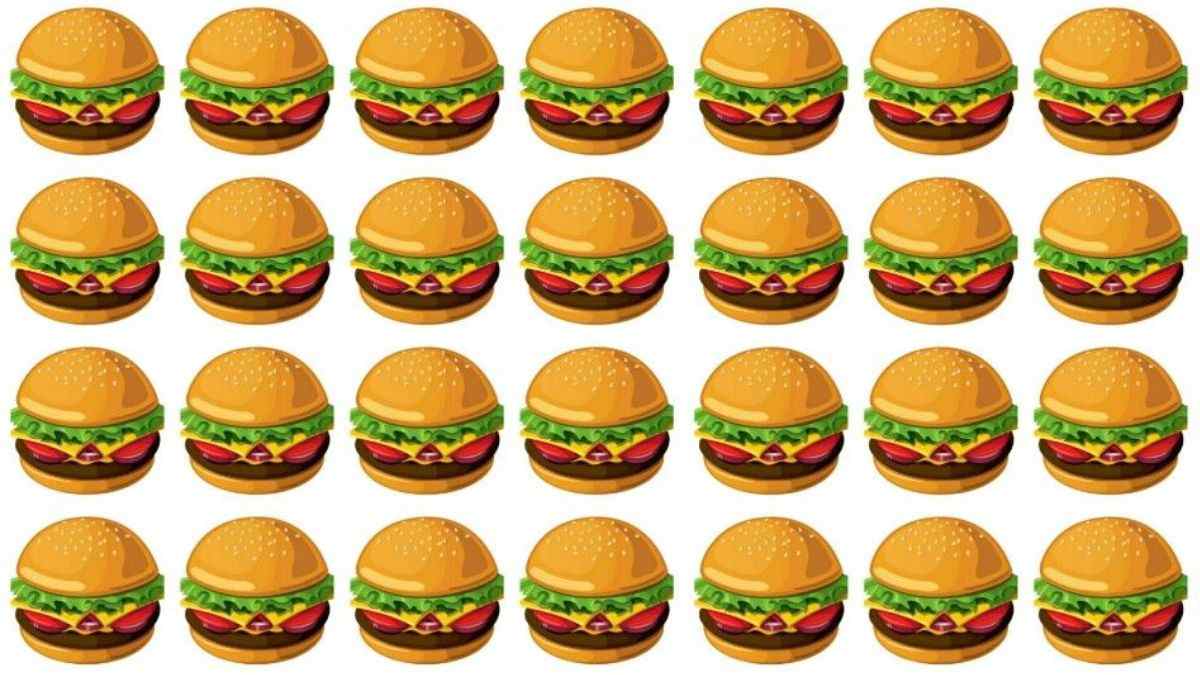 Your IQ Is Above 200 If You Can Find The Odd One Out In These Burgers In 18 Seconds!