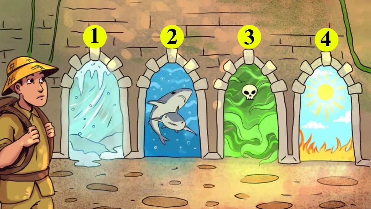 Use Your Logic and High IQ to Tell Which Exit Is Safe? Only 22 Seconds To Solve This Escape Door Puzzle!
