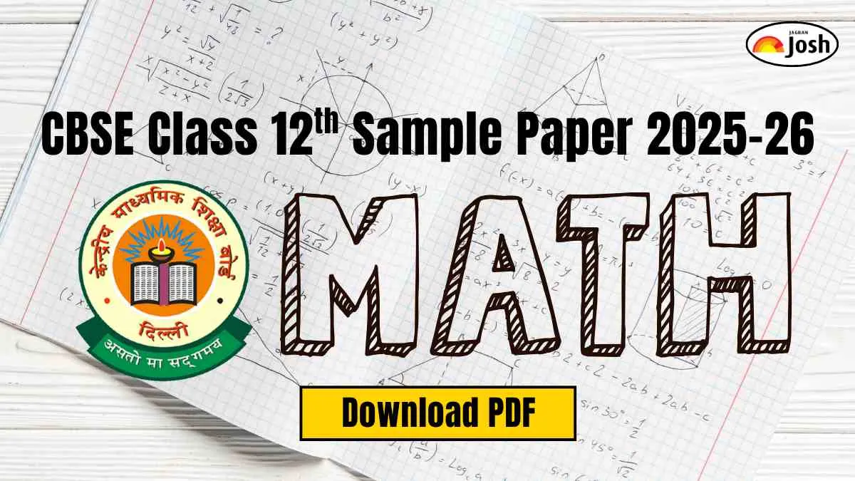 Get here CBSE Class 12 Maths Sample Paper 2025 - 2026