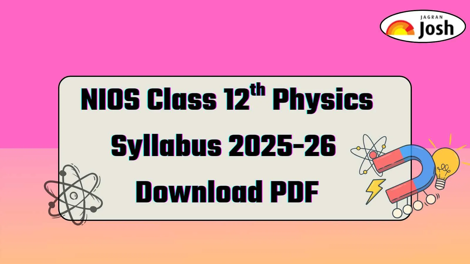 NIOS 12th Syllabus for Class 2025-26