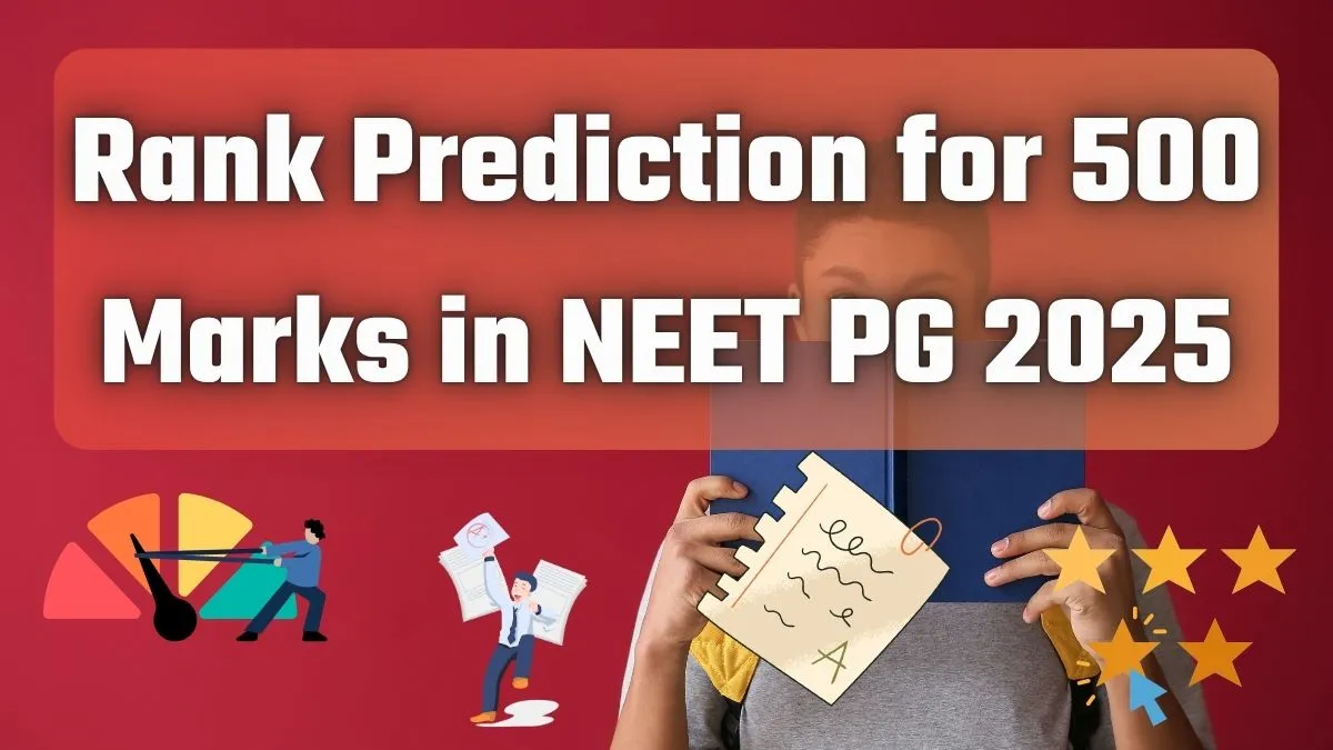 Rank Prediction for 500 Marks in NEET PG 2025