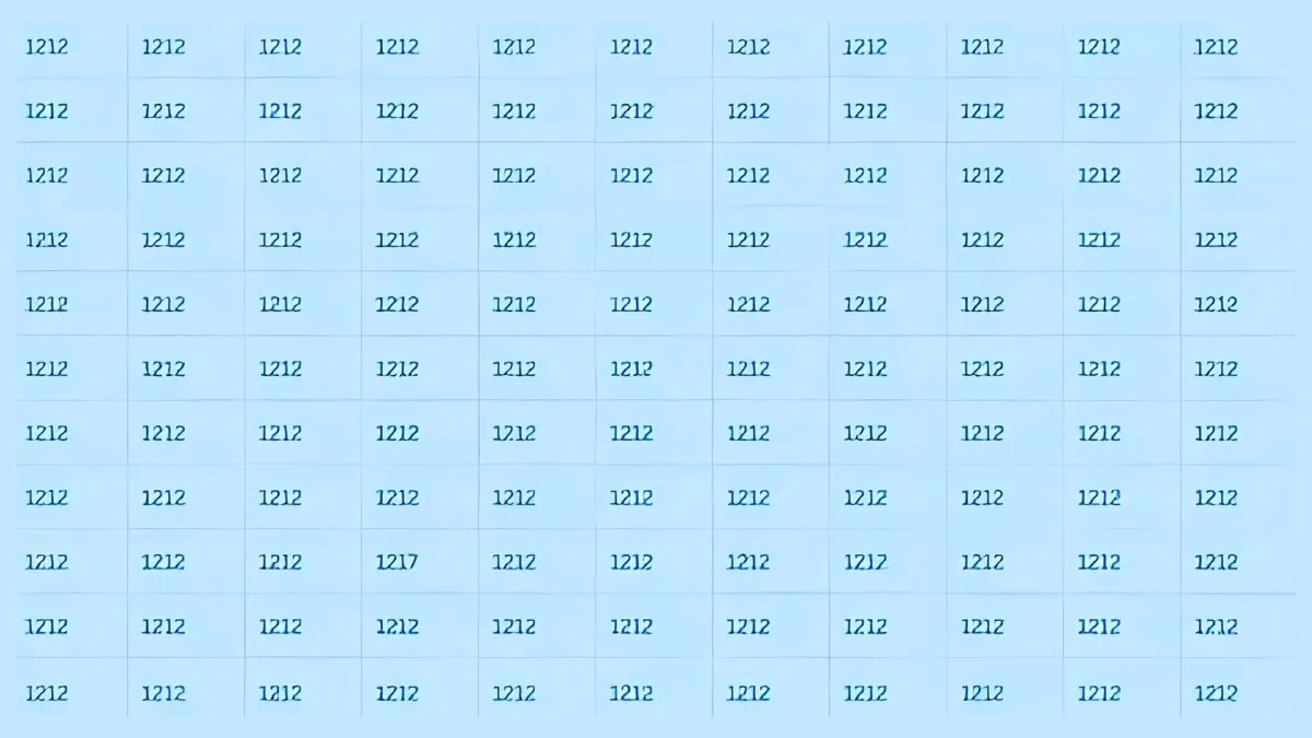 Visual Illusion: Find 1217 among 1212s