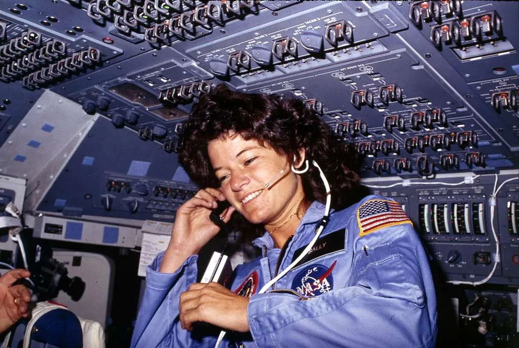 The first American woman in space was Sally Ride.