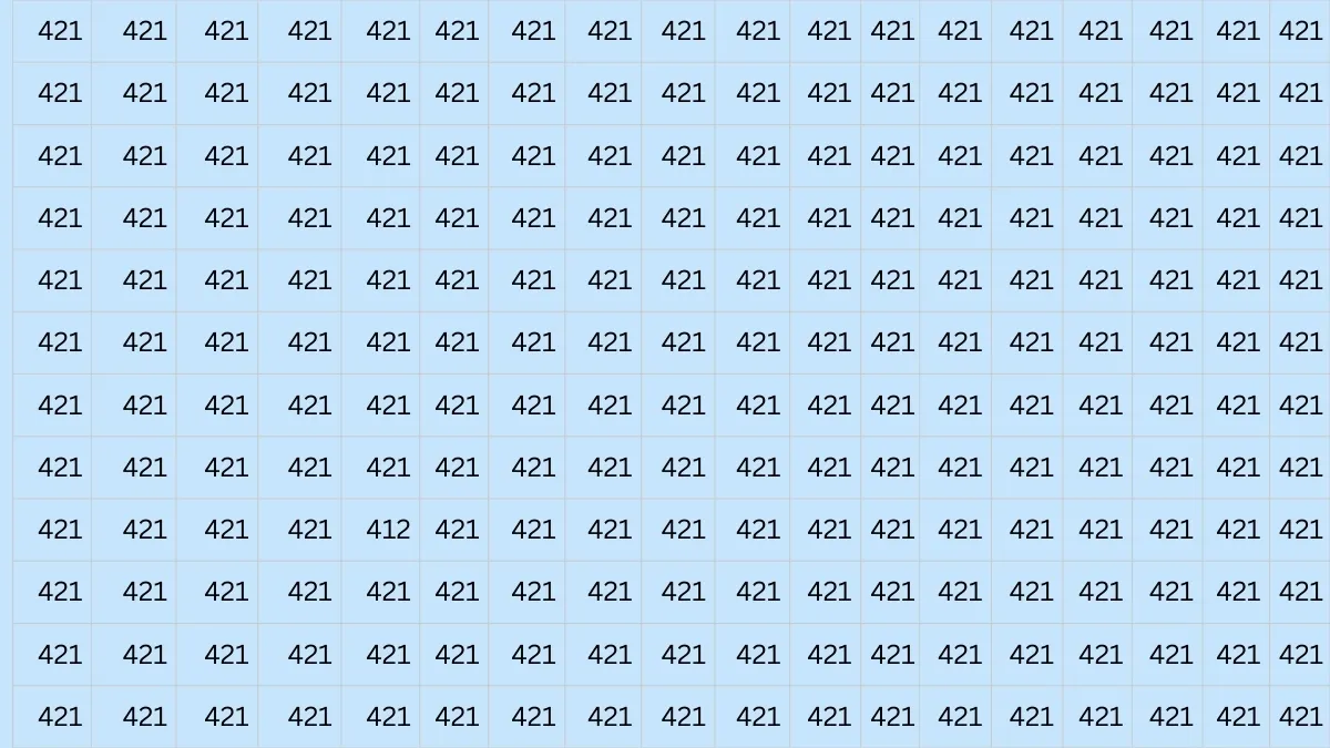 Find out the Odd Number in this Numerical Optical Illusion