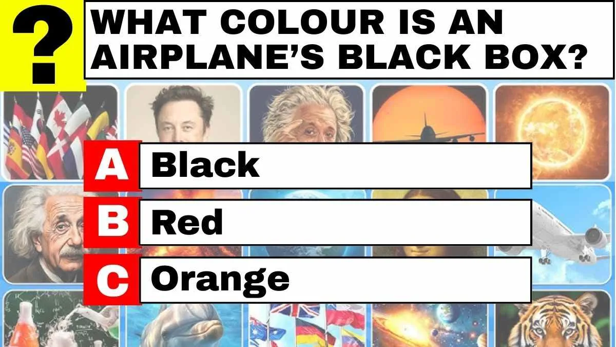 Trivia question: What colour is an airplane's black box?