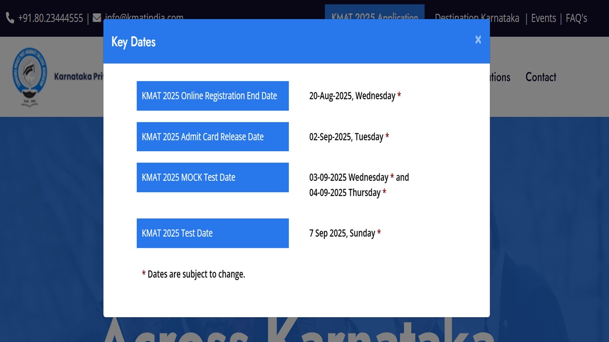 KMAT 2025 Application Dates Extended, Check Exam Schedule at kmatindia.com