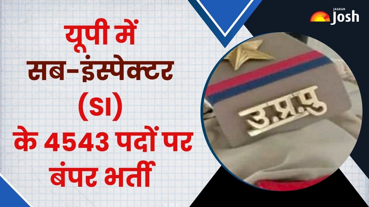 UP Police SI Bharti 2025: यूपी पुलिस में सब-इंस्पेक्टर बनने का मौका, 4543 वैकेंसी के लिए अभी करें आवेदन
