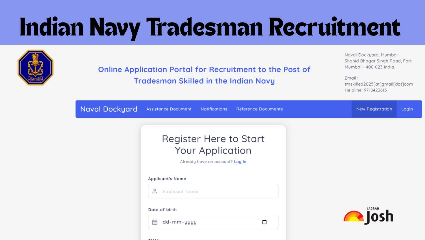 Indian Navy Tradesman Apply Online 2025 Starts for- Vacancies, Direct Registration Link Here

