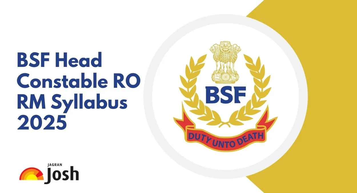 BSF Head Constable RO RM Syllabus 2025 and Exam Pattern