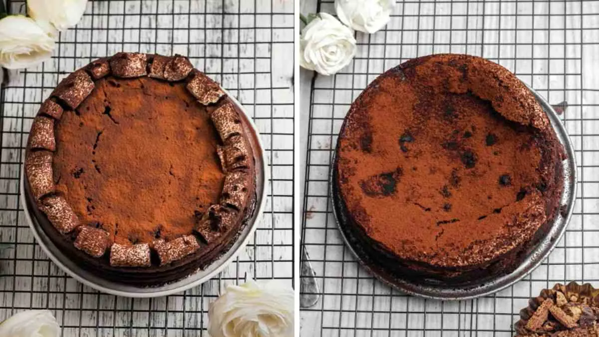 Which cake is real and which is AI-generated?