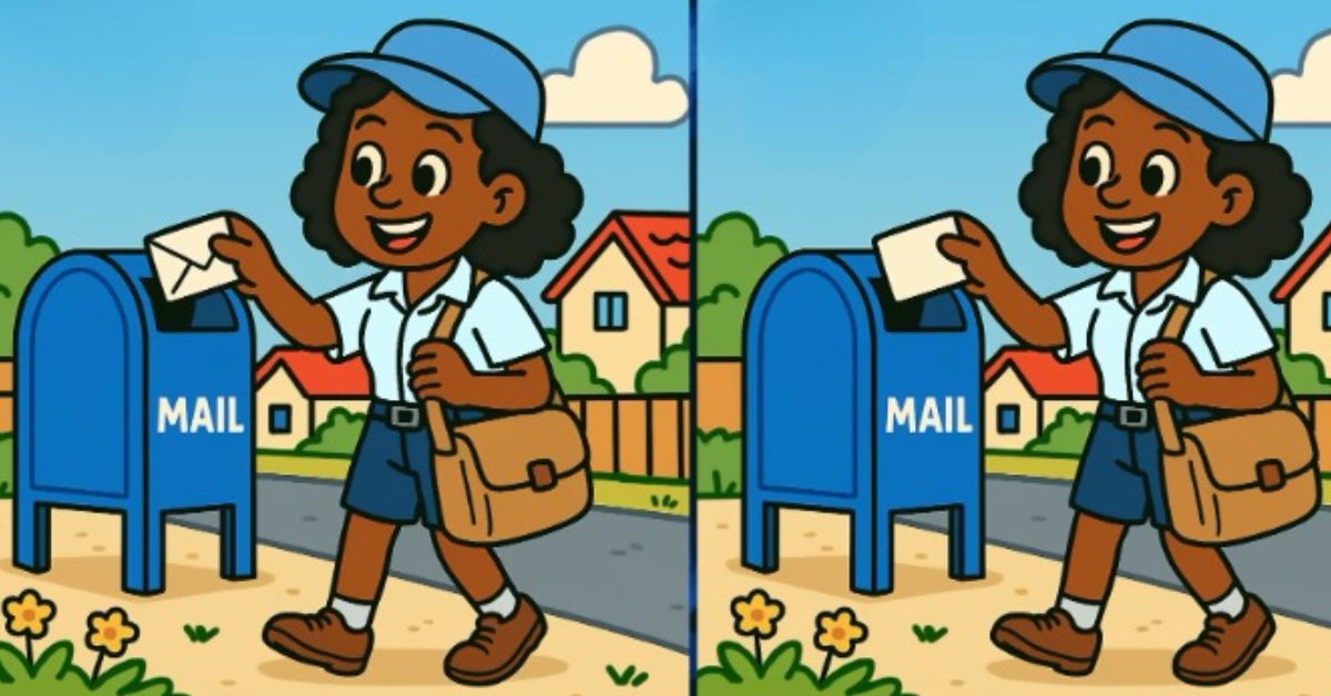 Spot the 3 Differences in Post Woman Delivering Mail Beat the 49-Second Challenge!