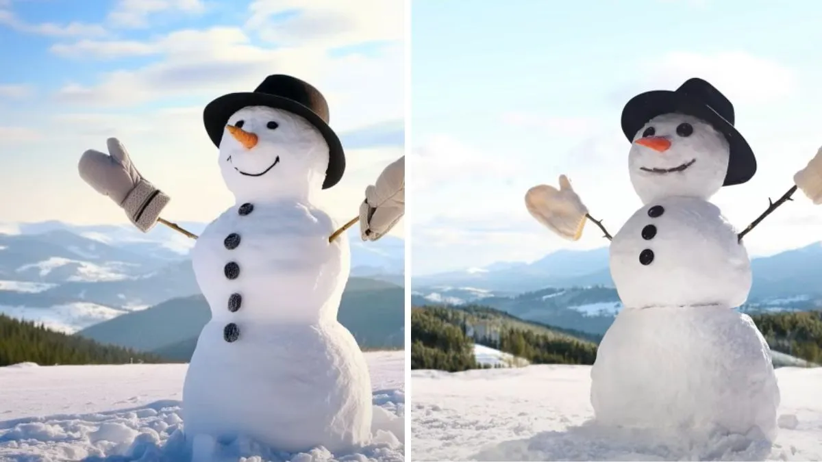 AI vs. Real: Which snowman is fake?