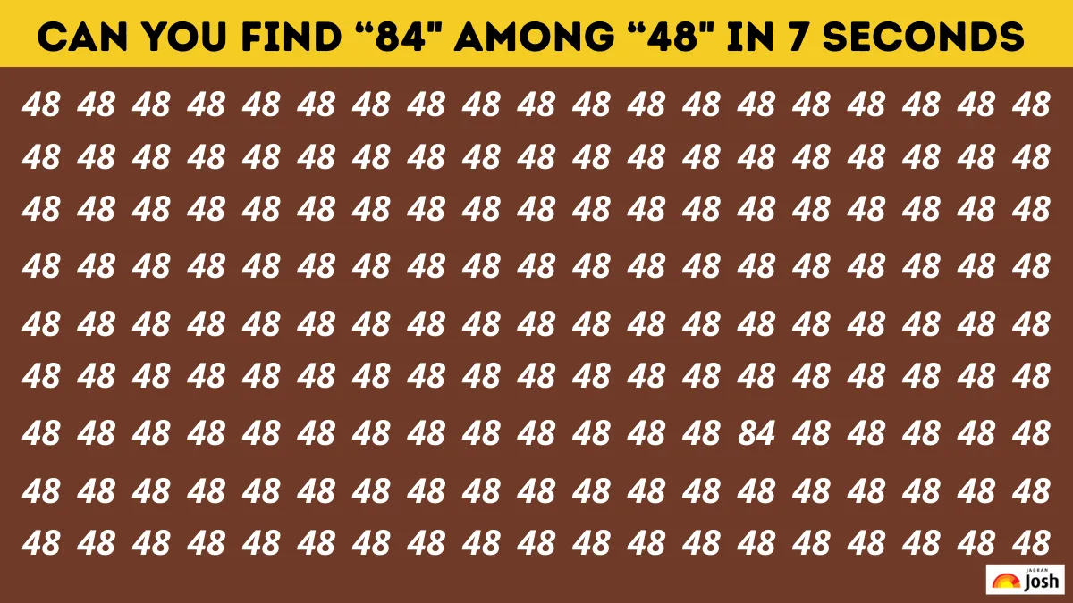 You are smarter than 99% of people if you can find "84" among "48" in 7 seconds!
